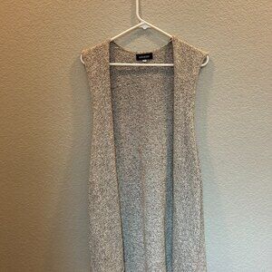 Eskandar Grey Knit Sleeveless Cardigan O/S